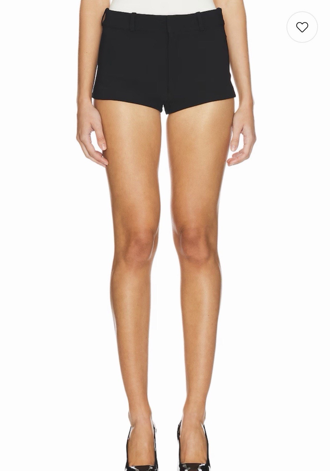 Amanda Uprichard Caresse Shorts Black High Rise Dress Shorts Xs
